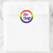 Er sie Pronoun Rainbow Stickers (Tasche)