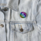 ER/SIE Pronouns farbenfrohe handgemachte Regenboge Button (Beispiel)