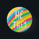 ER/SIE Pronouns farbenfrohe Handschrift Streifen Button<br><div class="desc">Dekorieren Sie Ihr Outfit mit diesem coolen Kunstknopf. Macht ein großartiges Geschenk! Sie können ihn anpassen und auch Text hinzufügen. Karo in meinem Shop für viel mehr Farben und Muster! Lass mir Bescheid,  wenn du auch etwas Gewohntes willst.</div>