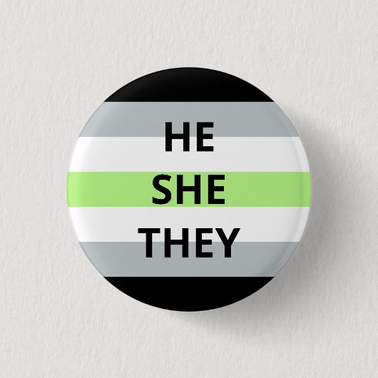 Er/sie/sie Pronouns Agence Abzeichen Button (Vorderseite)