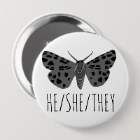 ER/SIE/SIE Pronouns Handgezogenes Moth Insekt