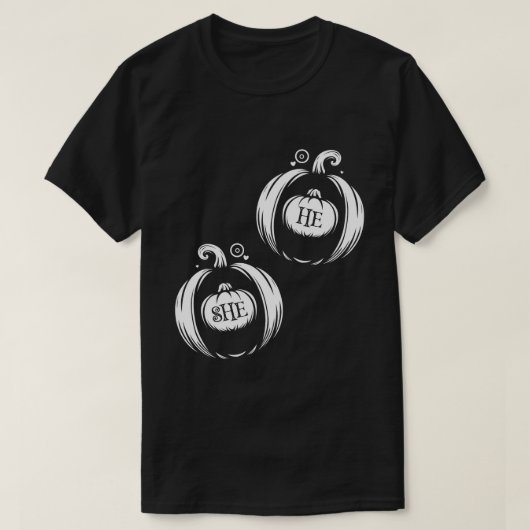 Er sie, was unsere kleine Kürbisknie als Geschlech T-Shirt (Design vorne)