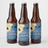 Er sieht dich, wenn du trinkst, Ferien Bierflaschenetikett (Flaschen)