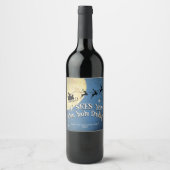 Er sieht dich, wenn du trinkst, Ferien Weinetikett (Vorderseite)