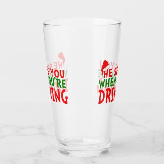 Er sieht dich, wenn du trinkst glas (Links)