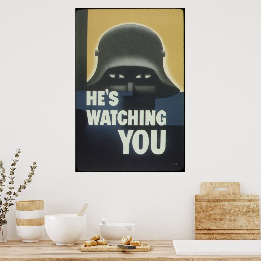 Er sieht dir das amerikanische W2-Propagandaposter Poster (Küche)