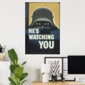 Er sieht dir das amerikanische W2-Propagandaposter Poster (Heimbüro)