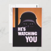 Er sieht dir Propaganda zu Postkarte (Vorne/Hinten)