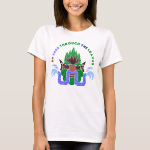 Er sieht durch die Blätter T-Shirt
