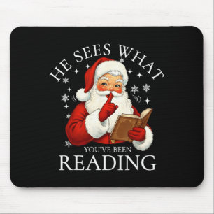 Er sieht, was du gelesen hast Lustiges buchliebend Mousepad