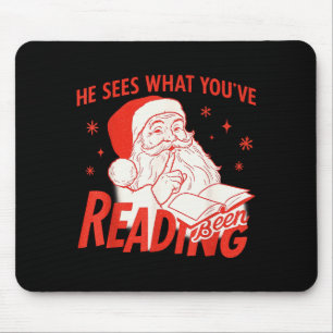 Er sieht, was du gelesen hast Lustiges Buchliebhab Mousepad