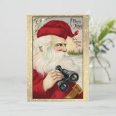 Er sieht zu: Creepy Weihnachtskarte Feiertagskarte (Stehend Vorderseite)