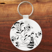 Er singt eine Blume Schlüsselanhänger (Vorderseite)