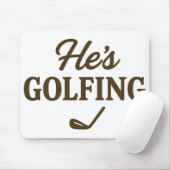 Er spielt Golf Lustiger Golfer MAMA Golf-Wochenend Mousepad (Mit Mouse)