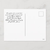 Er sprach kein Wort Feiertagspostkarte (Rückseite)