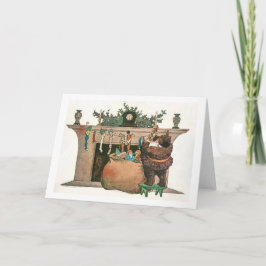 Er sprach kein Wort Vintager Weihnachtsmann Feiertagskarte