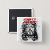 Er starb dennoch Leben Button (Vorne & Hinten)