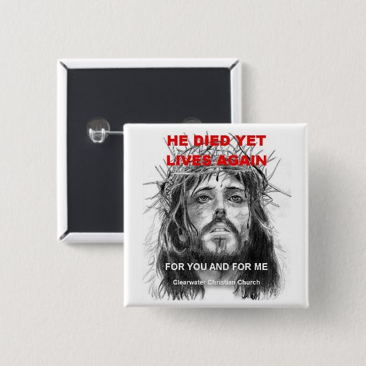 Er starb dennoch Leben Button (Vorne & Hinten)
