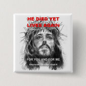 Er starb dennoch Leben Button (Vorderseite)