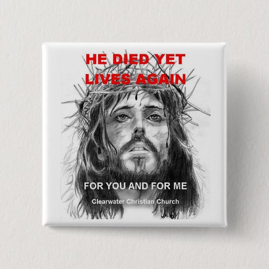 Er starb dennoch Leben Button (Vorderseite)
