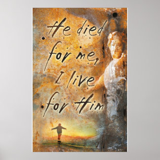 ER STARB FÜR MICH - Jesus Christ Religious Poster