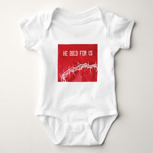 Er starb für uns baby strampler (Vorderseite)