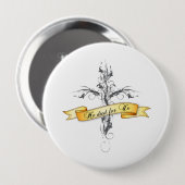 Er starb für uns Blumenkreuz Button (Vorne & Hinten)