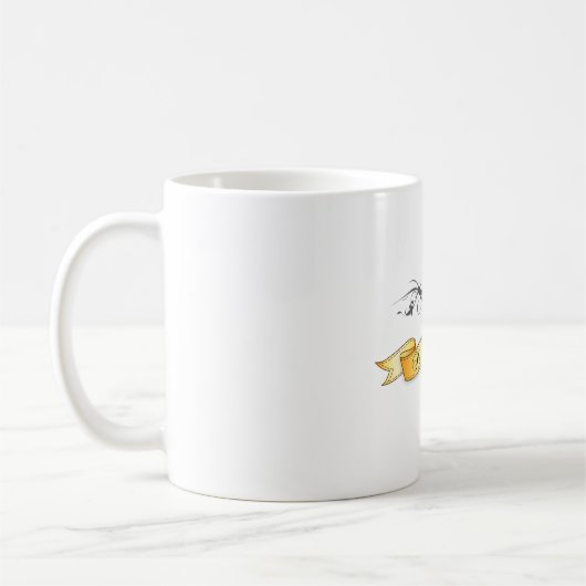 Er starb für uns Blumenkreuz Kaffeetasse (Links)