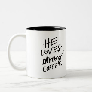 er starke Kaffee-Tasse der Lieben Zweifarbige Tasse
