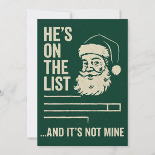 Er steht auf der Liste Lustige Weihnachten