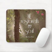 Er stellt mein Soul Bibelverse wieder her Mousepad (Mit Mouse)