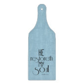 Er stellt mein Soul Bibelverse wieder her Schneidebrett (Vorderseite)