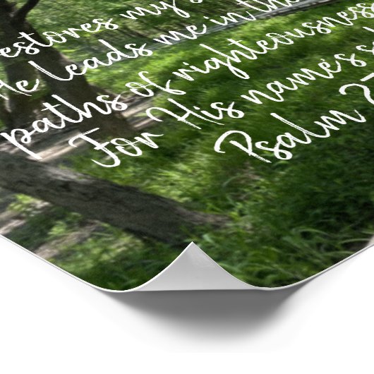 Er stellt mein Soul Bible Verse Scripture Poster w (Ecke)