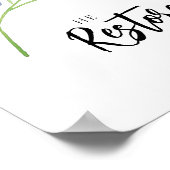 Er stellt mein Soul Blue Floral Bible Verse wieder Poster (Ecke)