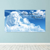 Er stellt mein Soul wieder her Leinwanddruck (Insitu (Holzboden))