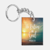 Er stellt mein Soul wieder her Schlüsselanhänger (Vorderseite links)