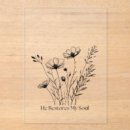 Er stellt mein Soul wieder Minimalistisch her Acryleinladungen