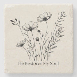 Er stellt mein Soul wieder Minimalistisch her Steinuntersetzer