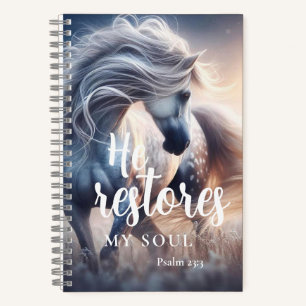 Er stellt meine Seele wieder her Psalm 23:3 Christ Notizblock