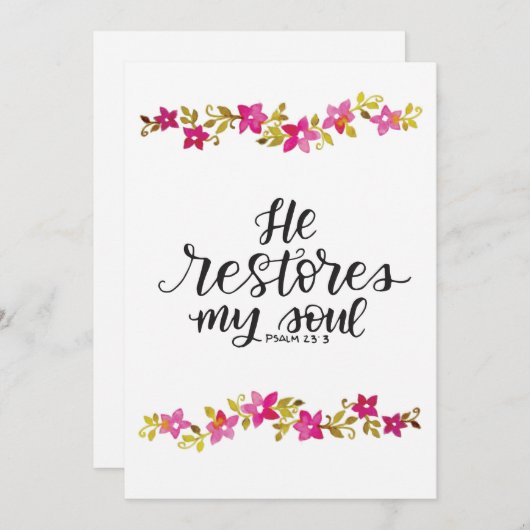 Er stellt meine Soul-Karte wieder her Mitteilungskarte (Vorne/Hinten)