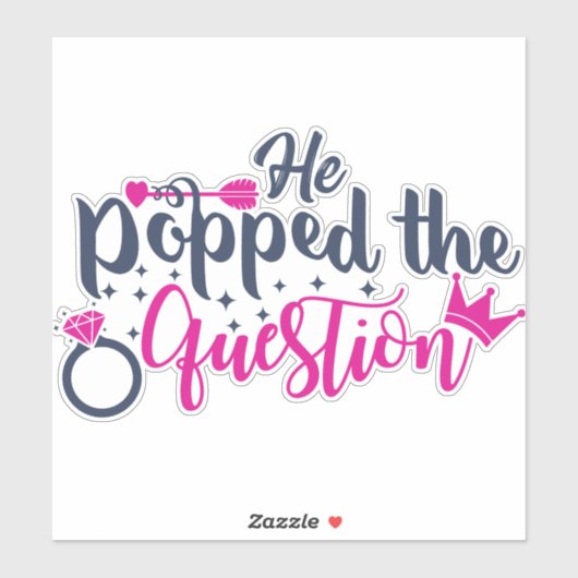 Er stellte die Frage auf Aufkleber (Blatt)