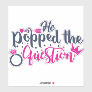 Er stellte die Frage Aufkleber