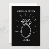 Er stellte die Frage, die ich ja gesagt habe! Verl Save The Date (Vorne/Hinten)