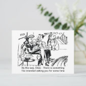 Er stellte die Frage, lustig Save The Date (Stehend Vorderseite)