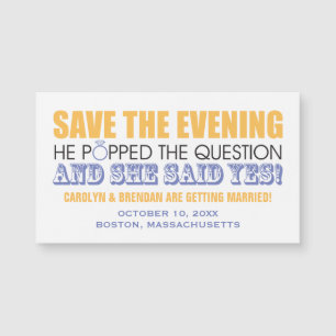 Er stellte die Frage   Rett des Abends Magnetkarte