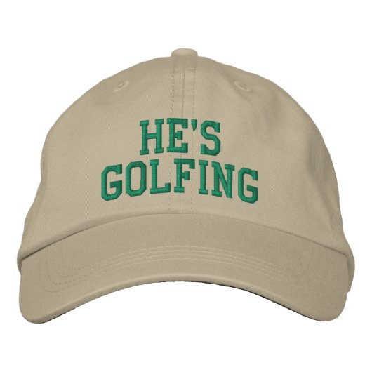 Er stickt Golf Bestickte Mütze Baseballkappe (Vorderseite)