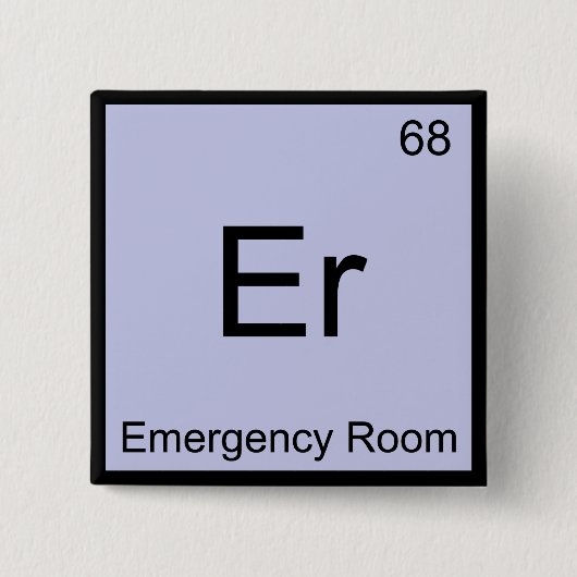 Er - Symbol für die Chemie-Komponente im Notfall - Button (Vorderseite)