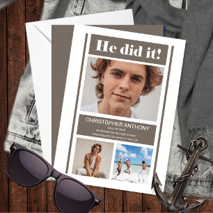 Er tat es einfach Minimalistischen griechischen Ab Ankündigung