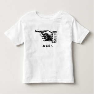 Er tat es Finger-T - Shirt zeigend