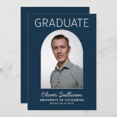 Er tat es Foto Navy Abschluss Einladung (Vorne/Hinten)